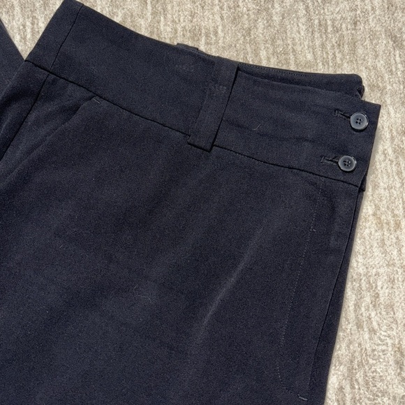 Black dress pants s 28 Lane Bryant wide leg cuffed hem stretch wide waist - Picture 2 of 6